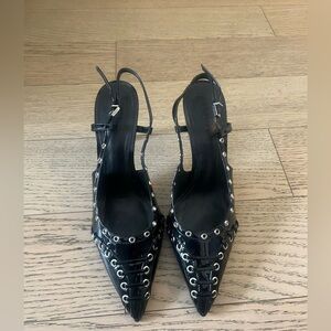 SCHUTZ Black Strappy Heels